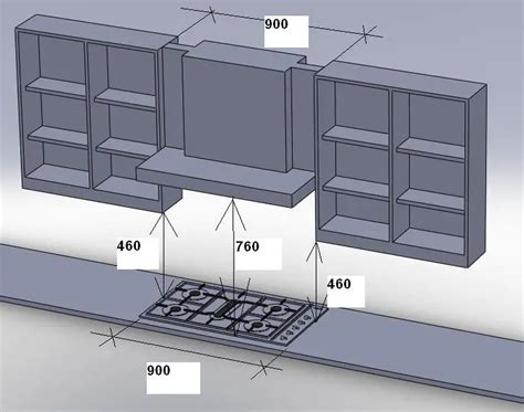distance between hob and wall units